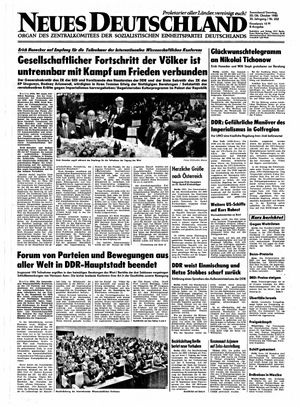 Neues Deutschland Online-Archiv vom 25.10.1980