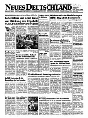 Neues Deutschland Online-Archiv vom 03.11.1980