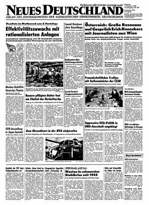 Neues Deutschland Online-Archiv vom 05.11.1980