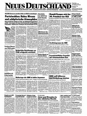 Neues Deutschland Online-Archiv vom 06.11.1980