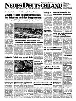Neues Deutschland Online-Archiv vom 07.11.1980
