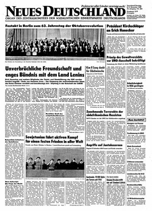 Neues Deutschland Online-Archiv vom 08.11.1980