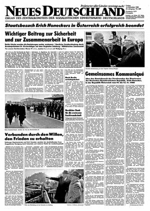 Neues Deutschland Online-Archiv vom 14.11.1980