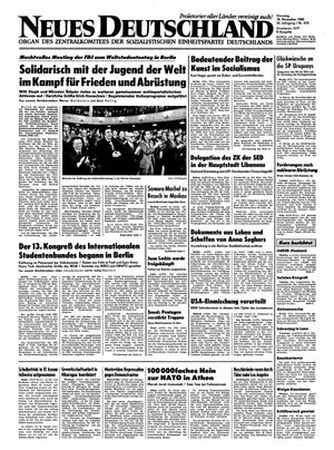 Neues Deutschland Online-Archiv vom 18.11.1980