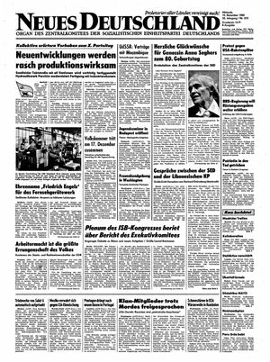 Neues Deutschland Online-Archiv vom 19.11.1980