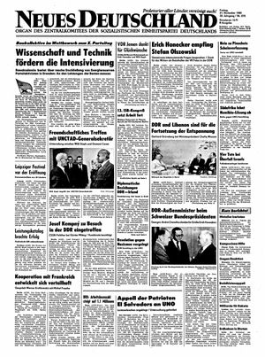 Neues Deutschland Online-Archiv vom 21.11.1980