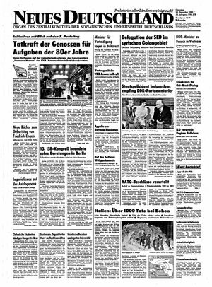 Neues Deutschland Online-Archiv vom 25.11.1980