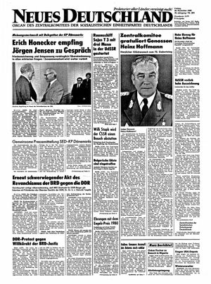 Neues Deutschland Online-Archiv vom 28.11.1980
