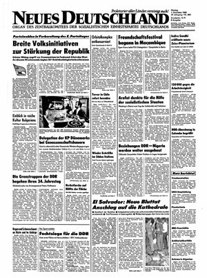 Neues Deutschland Online-Archiv vom 01.12.1980