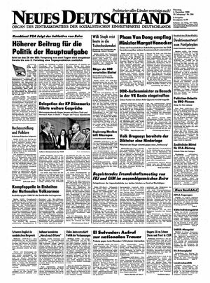 Neues Deutschland Online-Archiv vom 02.12.1980