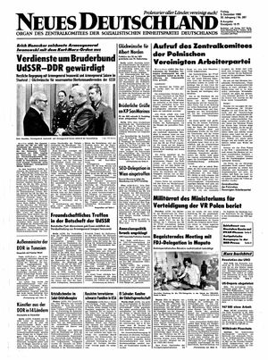 Neues Deutschland Online-Archiv vom 05.12.1980
