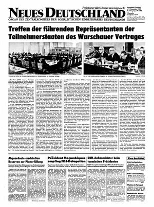 Neues Deutschland Online-Archiv vom 06.12.1980