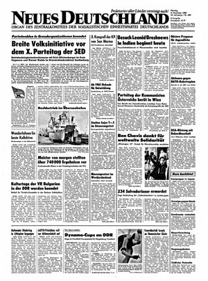 Neues Deutschland Online-Archiv vom 08.12.1980