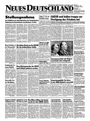 Neues Deutschland Online-Archiv vom 10.12.1980
