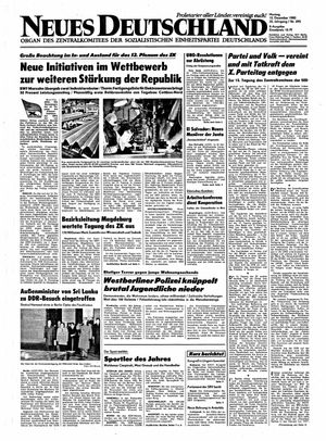 Neues Deutschland Online-Archiv vom 15.12.1980