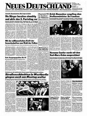 Neues Deutschland Online-Archiv vom 16.12.1980