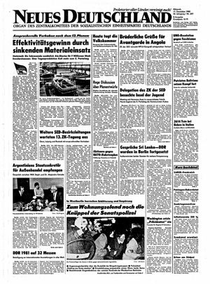 Neues Deutschland Online-Archiv vom 17.12.1980