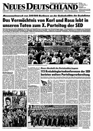 Neues Deutschland Online-Archiv vom 12.01.1981