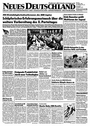 Neues Deutschland Online-Archiv vom 19.01.1981