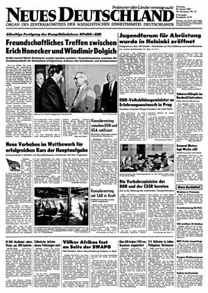 Neues Deutschland Online-Archiv vom 20.01.1981