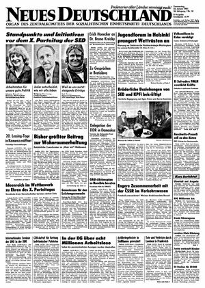 Neues Deutschland Online-Archiv vom 22.01.1981