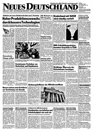 Neues Deutschland Online-Archiv vom 23.01.1981