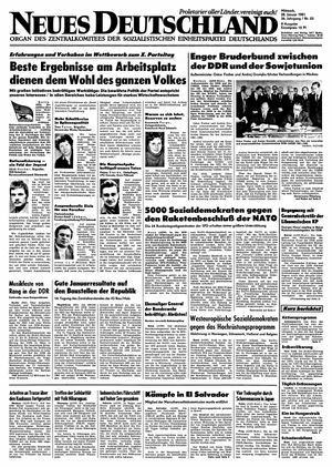 Neues Deutschland Online-Archiv vom 28.01.1981