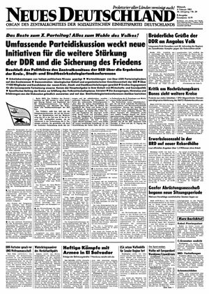 Neues Deutschland Online-Archiv vom 04.02.1981