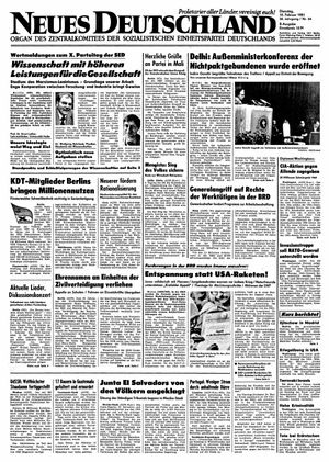 Neues Deutschland Online-Archiv vom 10.02.1981