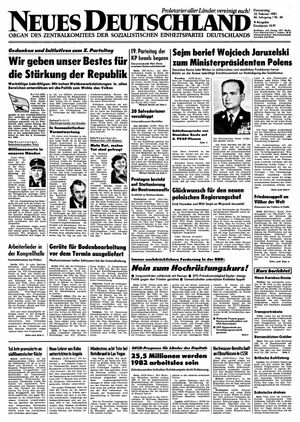 Neues Deutschland Online-Archiv vom 12.02.1981