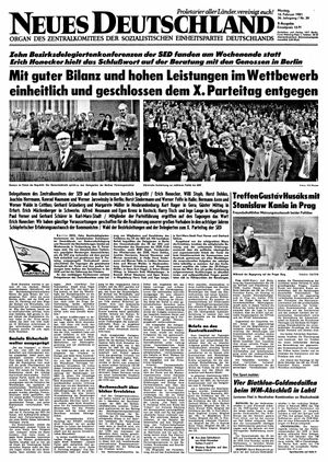 Neues Deutschland Online-Archiv vom 16.02.1981