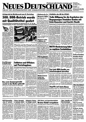 Neues Deutschland Online-Archiv vom 19.02.1981