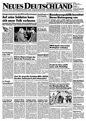 Neues Deutschland Online-Archiv vom 20.02.1981