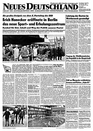 Neues Deutschland Online-Archiv vom 21.03.1981