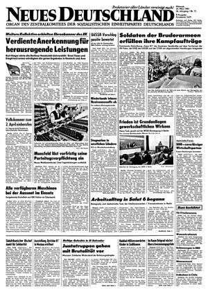 Neues Deutschland Online-Archiv vom 25.03.1981