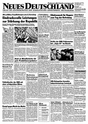 Neues Deutschland Online-Archiv vom 04.04.1981