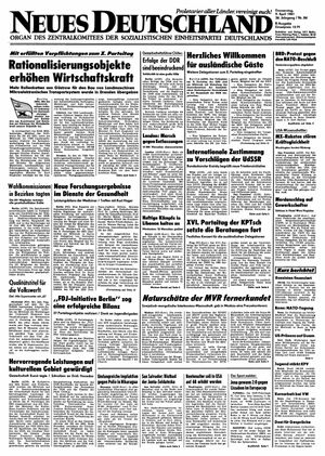 Neues Deutschland Online-Archiv vom 09.04.1981