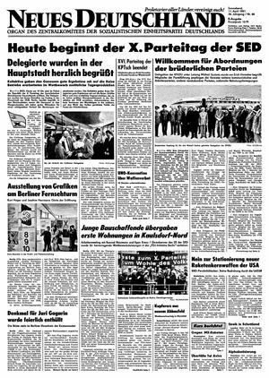 Neues Deutschland Online-Archiv vom 11.04.1981