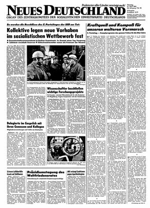 Neues Deutschland Online-Archiv on Apr 21, 1981