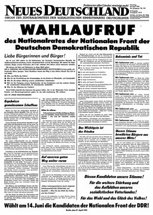 Neues Deutschland Online-Archiv vom 28.04.1981
