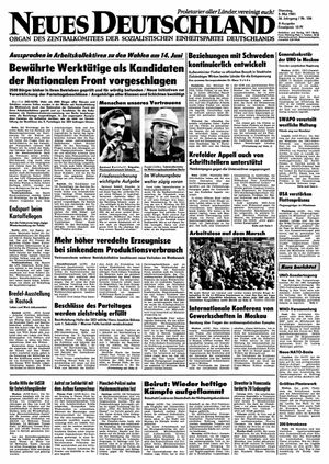 Neues Deutschland Online-Archiv vom 05.05.1981