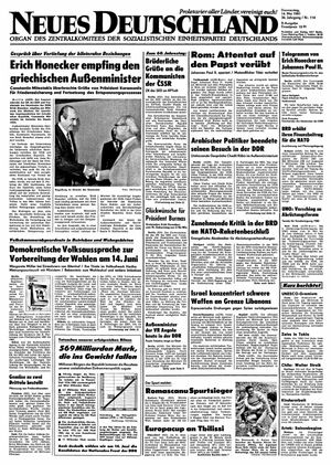 Neues Deutschland Online-Archiv vom 14.05.1981