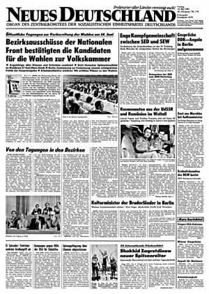 Neues Deutschland Online-Archiv vom 15.05.1981