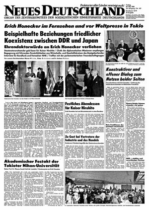 Neues Deutschland Online-Archiv vom 29.05.1981