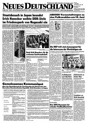 Neues Deutschland Online-Archiv vom 01.06.1981