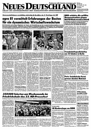 Neues Deutschland Online-Archiv vom 22.06.1981