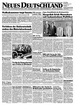 Neues Deutschland Online-Archiv vom 25.06.1981