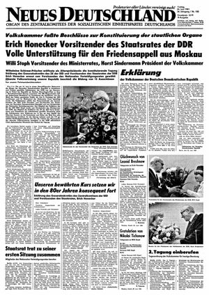 Neues Deutschland Online-Archiv vom 26.06.1981