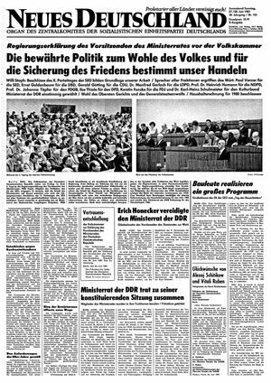 Neues Deutschland Online-Archiv vom 27.06.1981