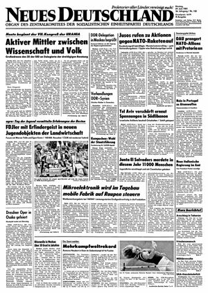 Neues Deutschland Online-Archiv vom 29.06.1981